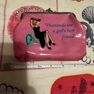 Pink Women's Clutch with Retro Design
